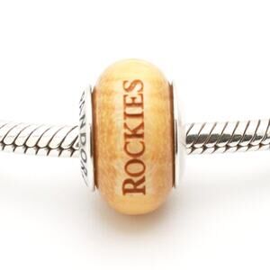 Authentic PANDORA Colorado Rockies Engraved Wood Charm - USB790705-G009